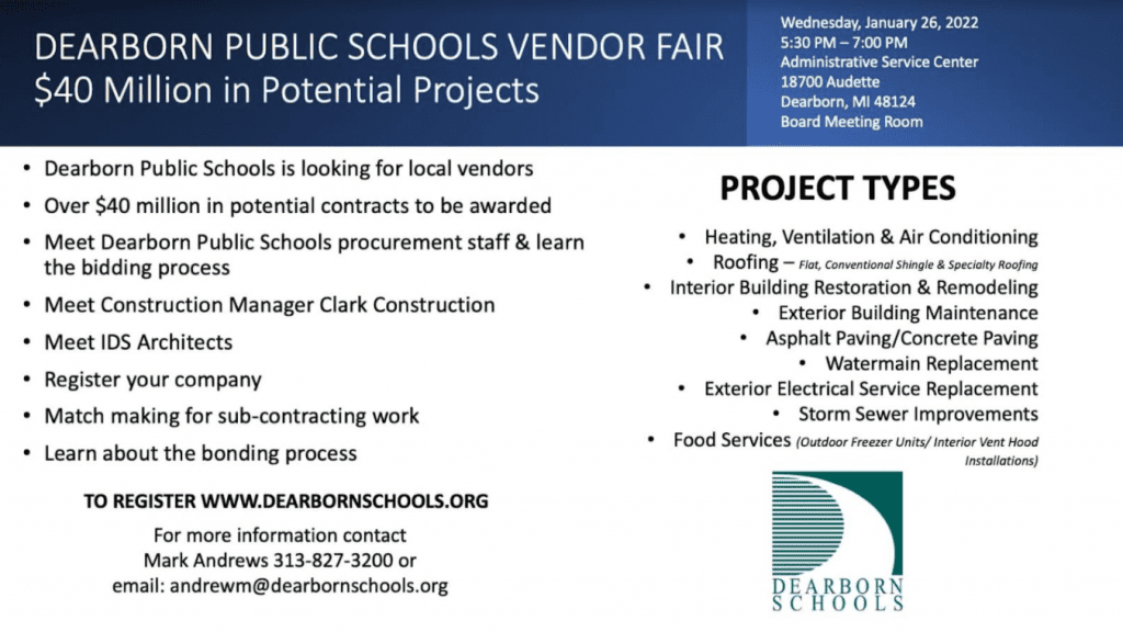 Dearborn Public Schools Vendor Fair