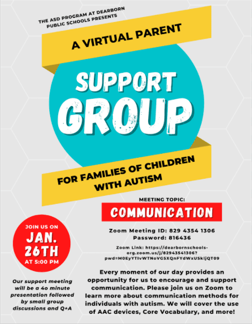 Parent Support Group for Families of Children with Autism