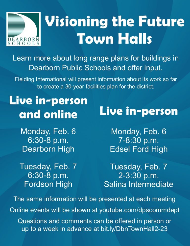 Flyer for town hall meetings