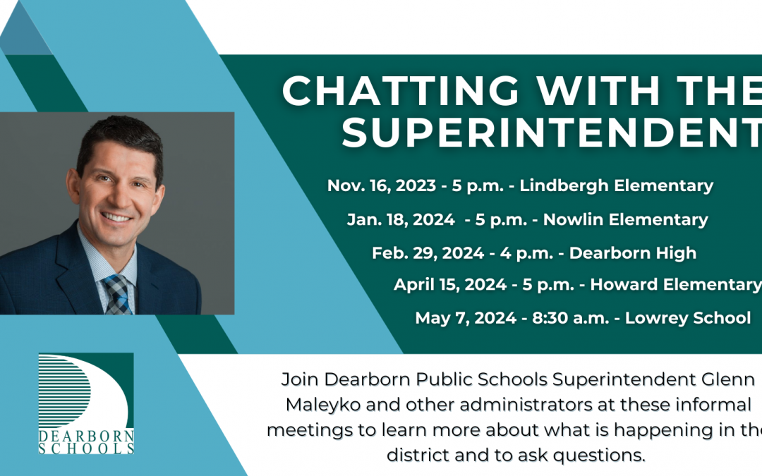 Chatting with the Superintendent at Lindbergh on Nov. 16