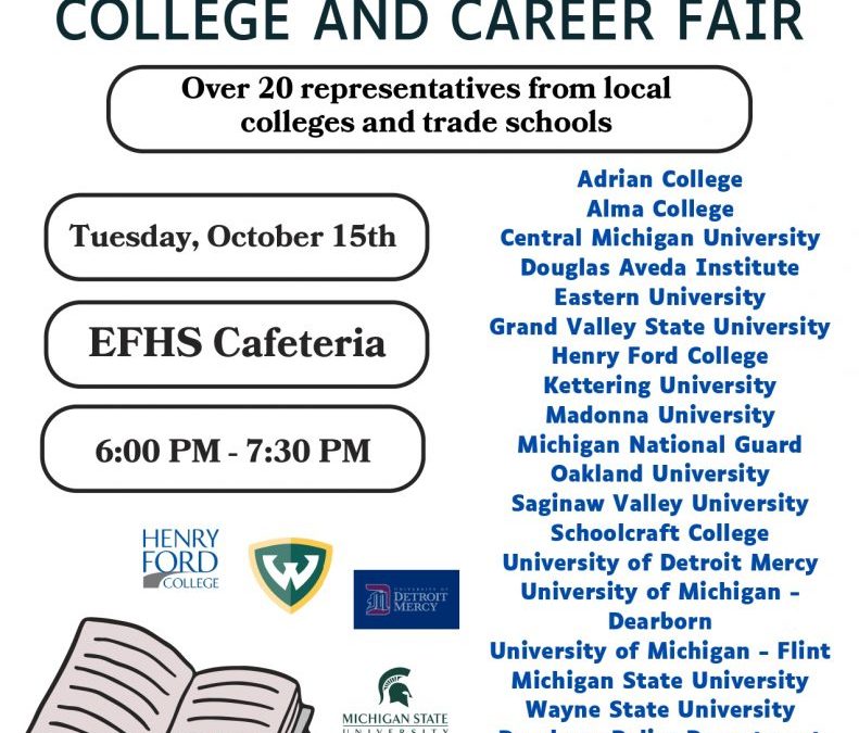 College and career fair for high school students on Oct. 15